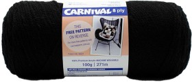 Carnival-Assorted-8-Ply-Acrylic-Yarn-100g-271m-Black on sale