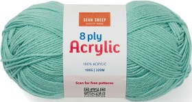 Sean-Sheep-Assorted-Arcylic-8-Ply-Yarn-100g-320m-Soft-Green on sale