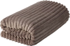 Openook-Rib-Fleece-Blankets-QueenKing-Grey on sale