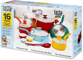 Tasty-16-Piece-Non-Stick-Ceramic-Cookware-Set on sale