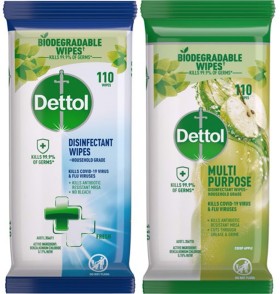 Dettol-110-Pack-Disinfectant-Wipes on sale