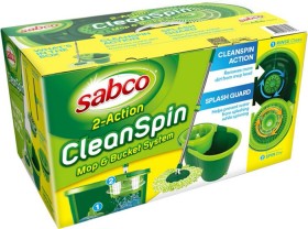Sabco-2-Action-Clean-Spin-Mop-Bucket-System on sale