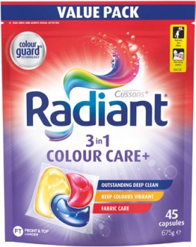 Radiant-45-Pack-Laundry-Capsules-Colour-Care on sale