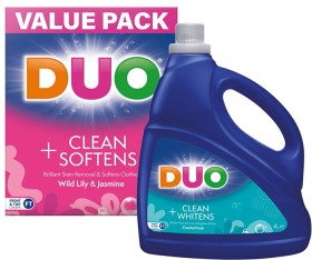 Duo-Laundry-Powder-5kg-or-Liquid-4-Litre on sale