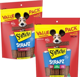 Schmackos-Strapz-Dog-Treat-Varieties-500g on sale