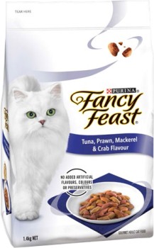 Fancy-Feast-Dry-Cat-Food-Tuna-Prawn-Mackerel-Crab-14kg on sale