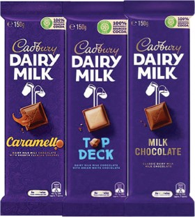 Cadbury-Block-Chocolates-Assorted-150g on sale
