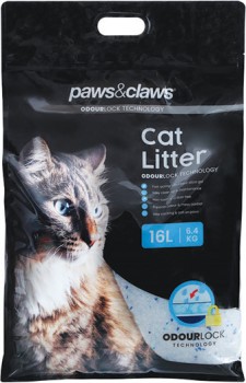Paws-Claws-Cat-Litter-Silicone-Crytals-16-Litre on sale