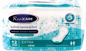 Real-Care-Incontinence-Pads-12-Pack-Extra on sale