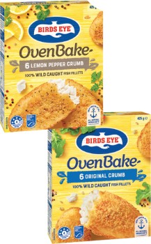 Birds-Eye-Oven-Bake-Fish-Fillets-425g-Selected-Varieties on sale