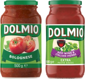 Dolmio-Pasta-Sauce-490500g-Selected-Varieties on sale