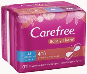 Carefree-Barely-There-Unscented-Liners-42-Pack-Selected-Varieties on sale