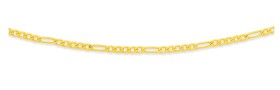 9ct-Gold-45cm-Solid-Figaro-51-Chain on sale