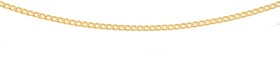 9ct-Gold-50cm-Solid-Diamond-Cut-Curb-Chain on sale