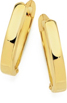 9ct-Gold-Oval-Huggie-Earrings on sale