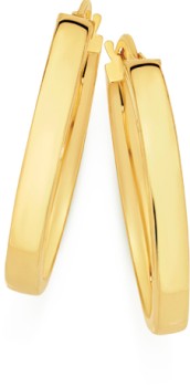 9ct-Gold-20mm-Square-Tube-Hoop-Earrings on sale