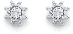 9ct-Gold-Diamond-Star-Stud-Earrings on sale