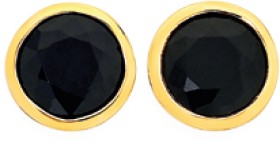 9ct-Gold-Black-Sapphire-Studs on sale