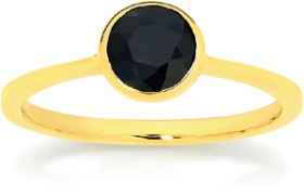 9ct-Gold-Black-Sapphire-Ring on sale
