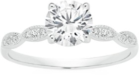 Sterling-Silver-Cubic-Zirconia-Solitaire-Marquise-Ring on sale