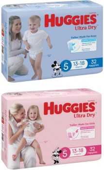 Huggies-Ultra-Dry-Bulk-Nappies-30-Pack-54-Pack on sale