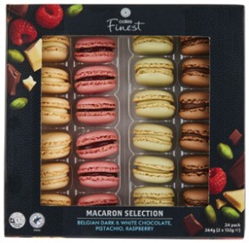 Coles-Finest-24-Pack-Macaron-Selection-264g on sale