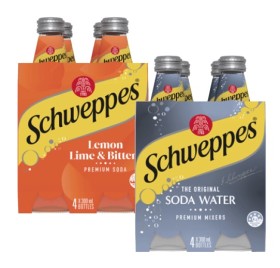 Schweppes-Mixers-Soft-Drink-or-Mineral-Water-4x300mL on sale