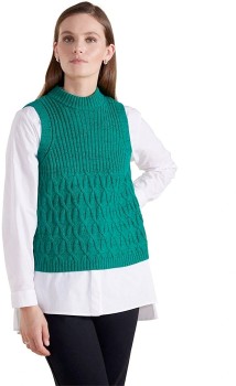 Marco-Polo-Cable-Knit-Vest on sale