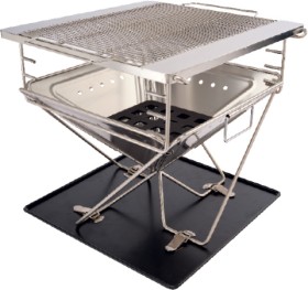 NEW-Spinifex-Stainless-Steel-Folding-Firepit on sale