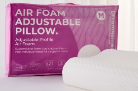 DreamRemedy-Air-Foam-Adjustable-Pillow on sale