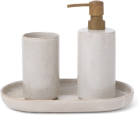Australian-House-Garden-Pottery-Bathroom-Accessories-in-White-and-Sand on sale