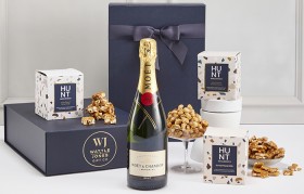 Decadent-Sweets-and-Moet-Hamper on sale