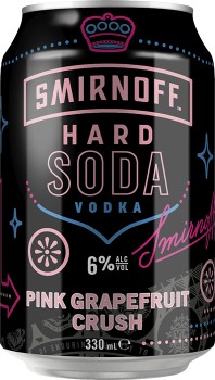 Smirnoff-Hard-Soda-Pink-Grapefruit-Crush-6-Can-330mL on sale