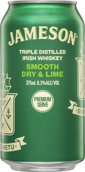 Jameson-Irish-Whiskey-Smooth-Dry-Lime-63-Cans-375mL on sale
