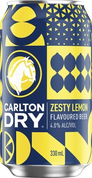 Carlton-Dry-Zesty-Lemon-Flavoured-Beer-Cans-330mL on sale