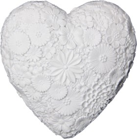 NEW-White-Floral-Heart-14cm on sale