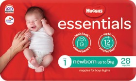 Huggies-Essentials-Size-1-Newborn-28-Nappies on sale