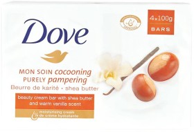 Dove-Soap-4-Pack-100g-Shea-Butter on sale