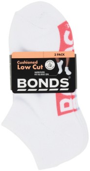 Bonds-Womens-Low-Cut-Socks-3-Pack-Selected-Varieties on sale