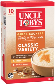 Uncle-Tobys-Rolled-Oats-Quick-Sachets-10-Pack-Selected-Varieties on sale