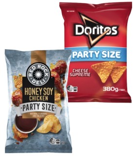 Smiths-Crinkle-Cut-Potato-Chips-Doritos-Corn-Chips-380g-or-Red-Rock-Deli-Potato-Chips-290g on sale