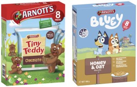 Arnotts-Multipack-Tiny-Teddy-or-Bluey-Biscuits-168g-200g on sale