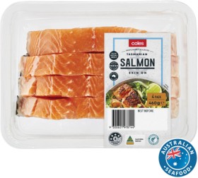 Coles-Tasmanian-Salmon-Portions-Skin-On-460g on sale