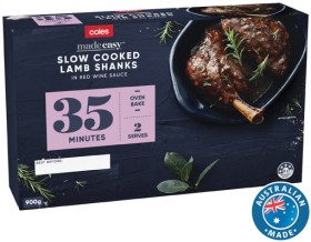 Coles-Made-Easy-Slow-Cooked-Lamb-Shanks-in-Red-Wine-Sauce-900g on sale