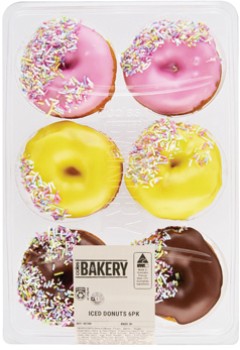 Coles-Bakery-Iced-Donuts-6-Pack on sale