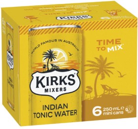 Kirks-Mixers-or-Soda-Water-6x250mL on sale