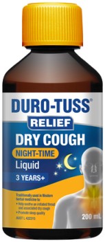 Duro-Tuss-Relief-Dry-Cough-Night-Time-Liquid-200mL on sale
