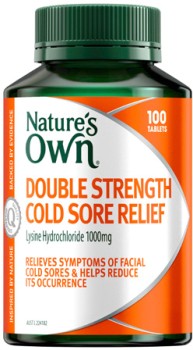 Natures-Own-Double-Strength-Cold-Sore-Relief-100-Tablets on sale