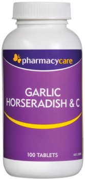 Pharmacy-Care-Garlic-Horseradish-C-100-Tablets on sale