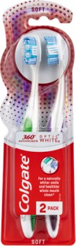 Colgate-360-Optic-White-Platinum-Toothbrush-Soft-2-Pack on sale